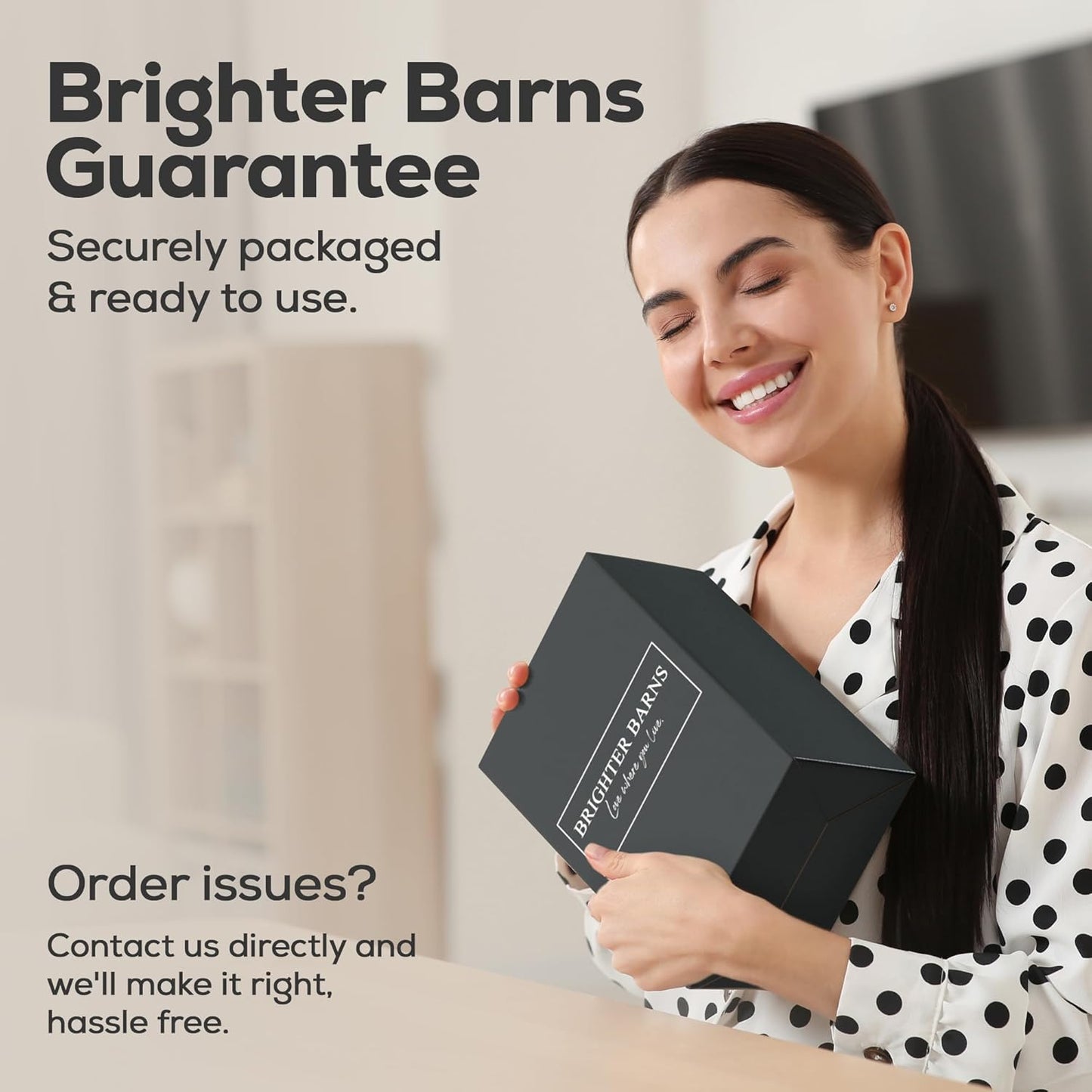 White Salt and Pepper Shakers Set with Holder by Brighter Barns - Neutral Minimalist Glass Salt Shaker with Caddy - Dining Table Decor, Modern Kitchen Accessories for Restaurant, Hotel, Airbnb (White)