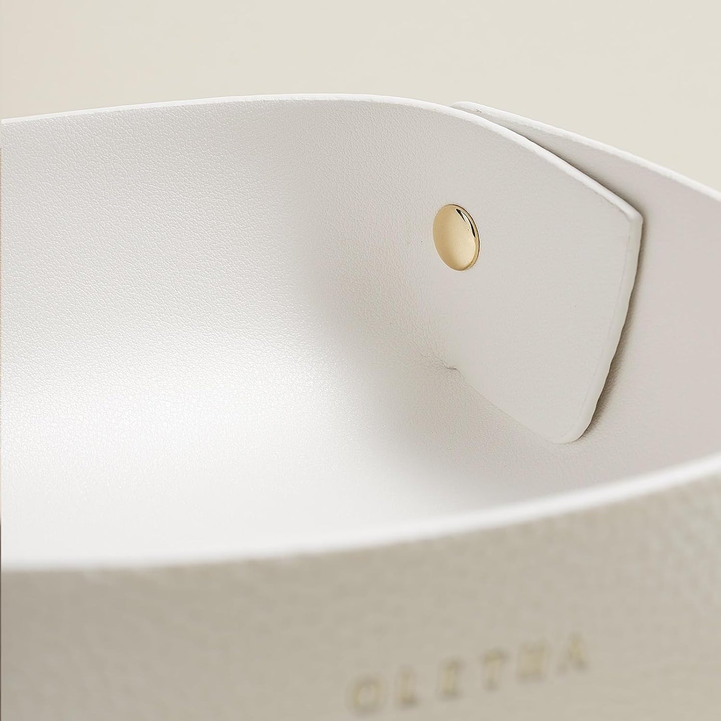 OLETHA Napkin Holder for Luncheon Napkins - Aesthetic Desk Decor for Kitchen & Dining Table - White