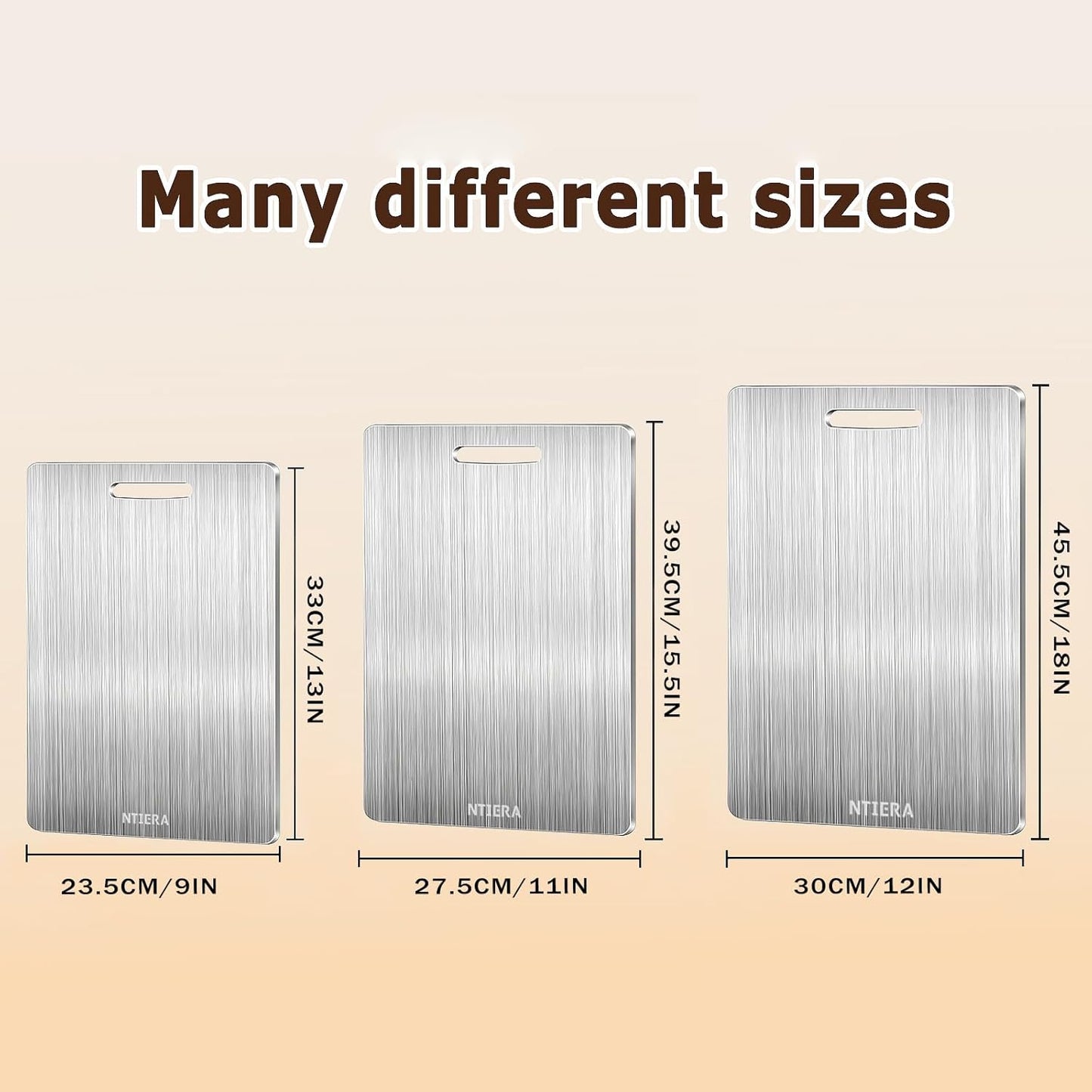 New Titanium Cutting Board-Stainless Steel Cutting Boards for kitchen,Double-Sided Food Grade Non Toxic Cutting Board,Chopping Boards Necessities for Home Outdoor Camping Meal Prep,Easy to Clean(XL)