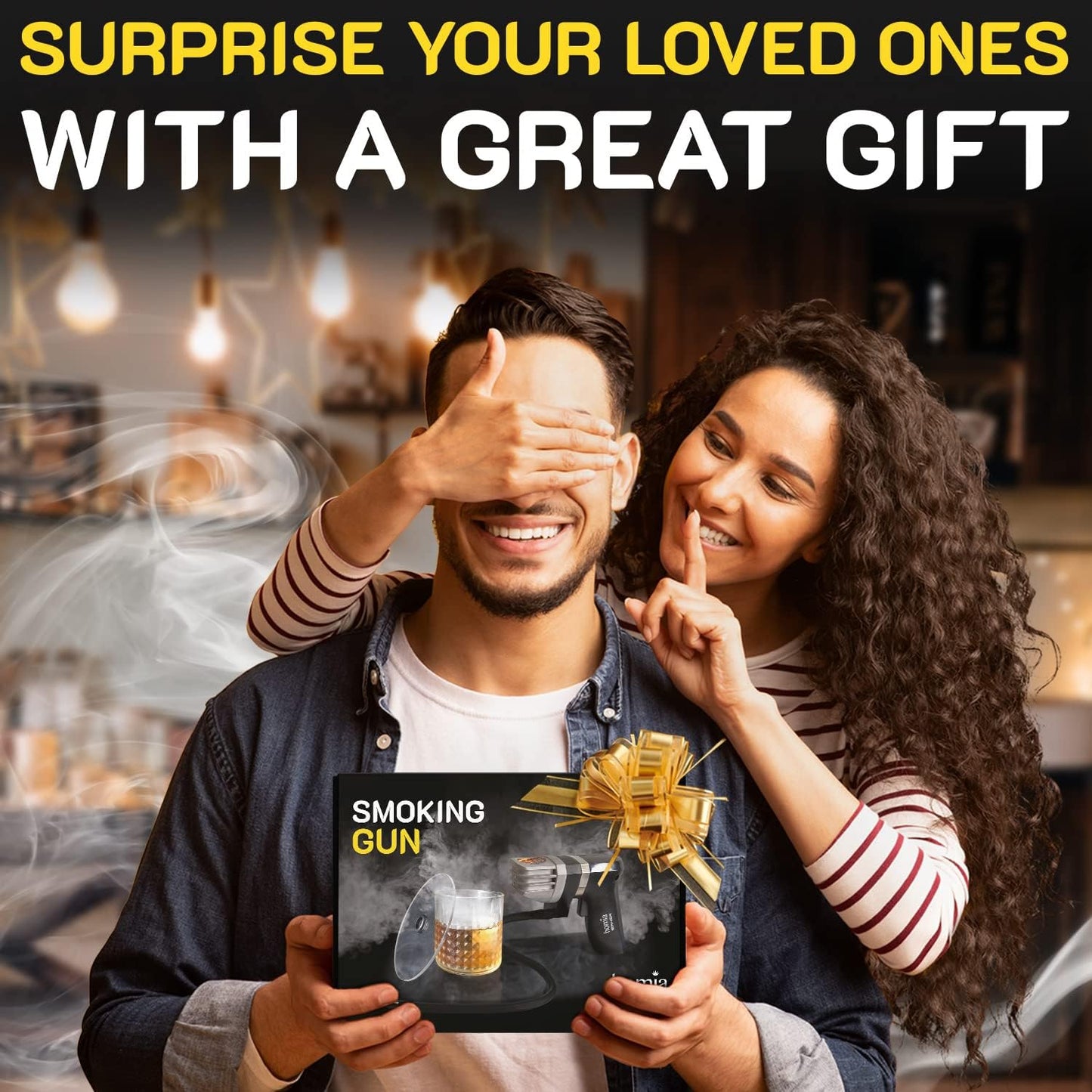 Cocktail Smoker Kit - Whiskey Smoker Kit - Smoke Infuser Birner PRO - Starter Kit, 11 PCS, with Accessories and Wood Chips - Indoor Smoker - Gift for Men