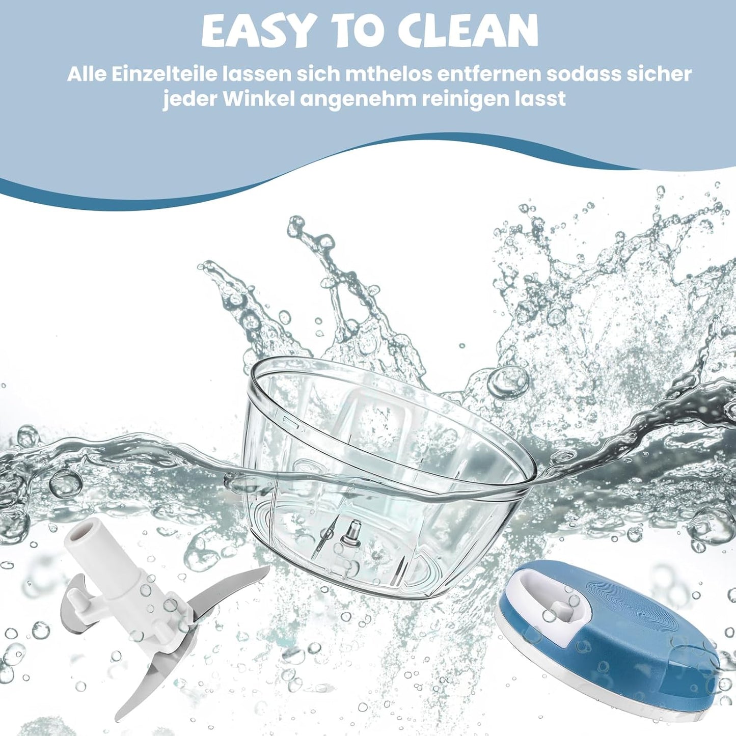 Manual Food Chopper: Hand Pull String Vegetable Chopper for Onion, Garlic, Pepper, Nuts, Tomato, etc.,500ml.