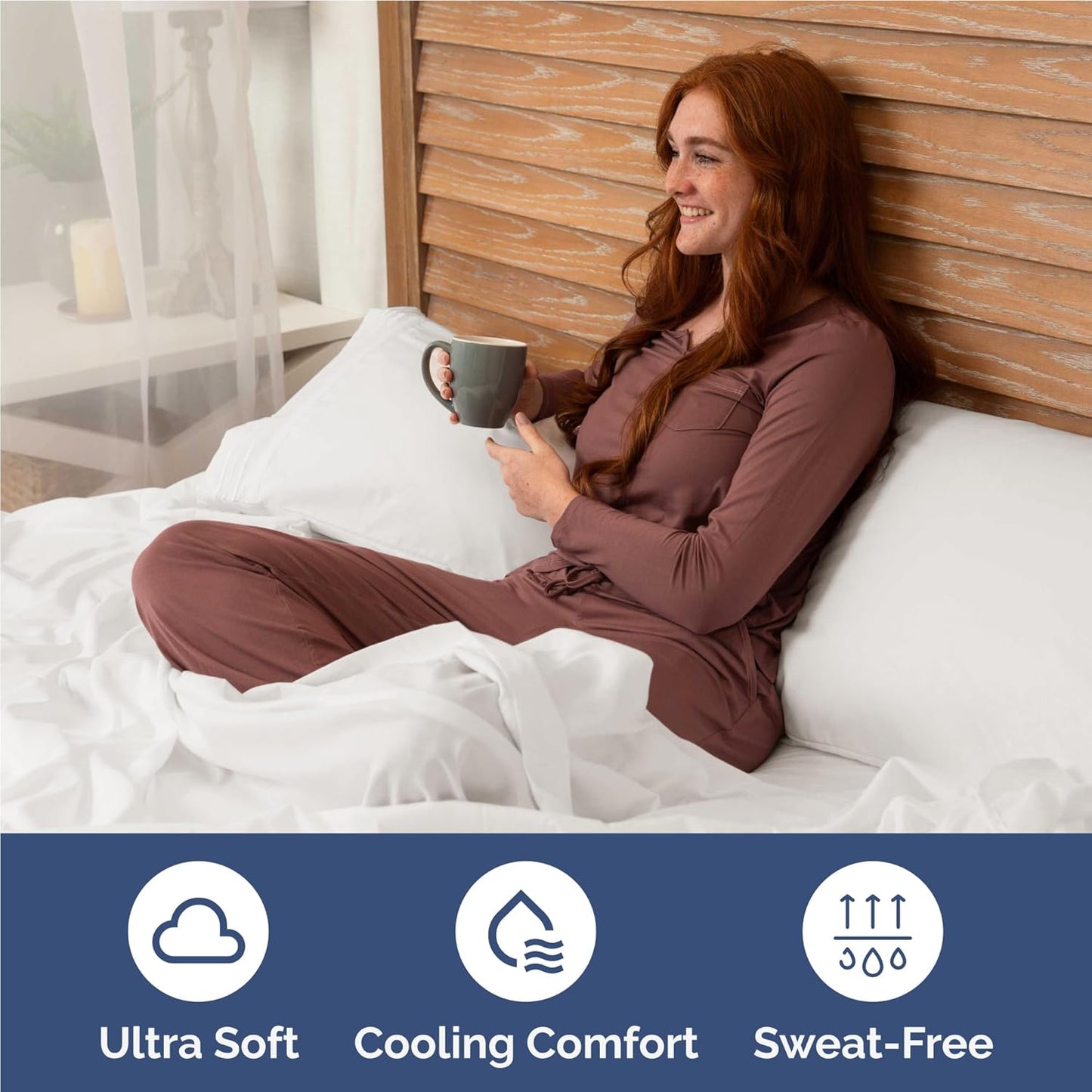 Full Size 4 Piece Sheet Set - Comfy Breathable & Cooling Bed Sheets Set - Hotel Luxury Bedding for Women, Men, Kids, Teens, Boys & Girls - Deep Pockets, Soft, Wrinkle Free - Oeko-Tex - Antique White