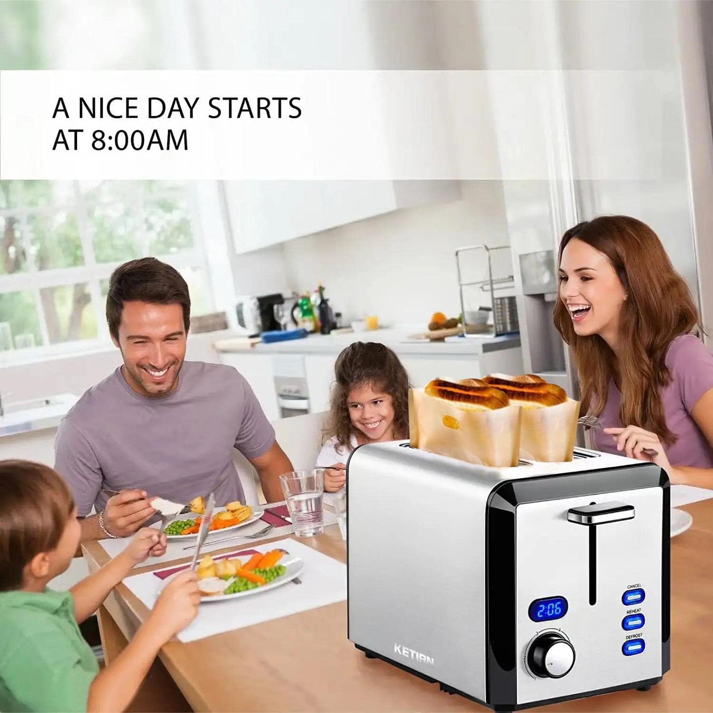 8 Pack Toaster Bags Nonstick Reusable Easy to Clean for Grilled Cheese Sandwiches Toast Bread Snacks (8)