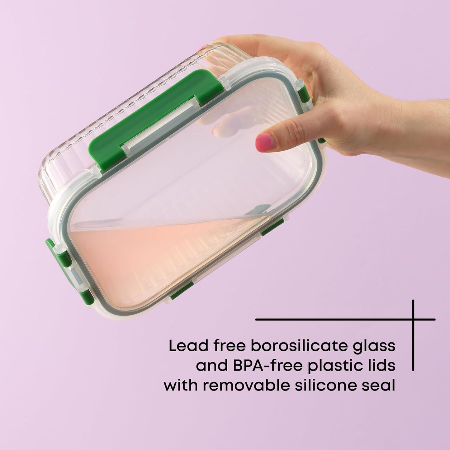 JoyJolt 24pc Borosilicate Glass Storage Containers with Lids | 12 Airtight/Freezer Safe Food Storage Containers for Pantry and Kitchen | Meal Prep Container for Lunch | Glass Tupperware Set