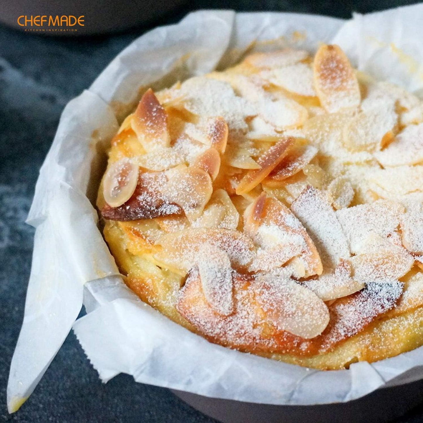 CHEFMADE Mini Cheese Cake Pan Set, 4-Inch 4Pcs Non-Stick Round Cake and Loaf Bakeware for Oven and Instant Pot Baking (Champagne Gold)