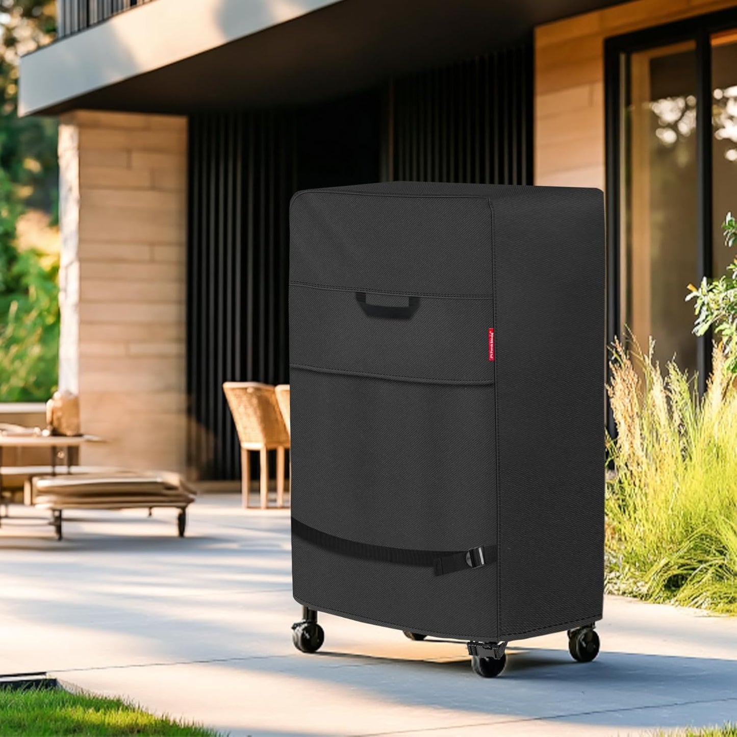 Porch Shield 30 Inch Electric Smoker Cover for Masterbuilt Smoker, Waterproof Heavy Duty Outdoor Smoker Grill Covers 23W x 21D x 35H inch, Black