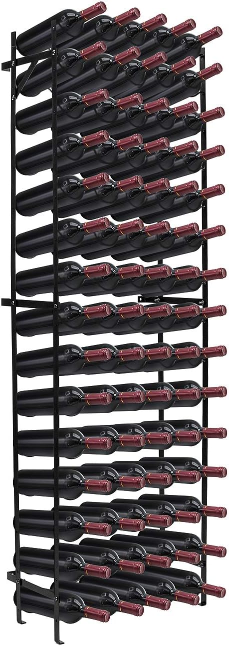 Sorbus Wine Rack Freestanding Floor - Wine Bottle Holder Holds 75 Bottles of Wine - 75 Bottle Capacity Wine Storage for Any Bar, Wine Cellar, Kitchen, Dining Room