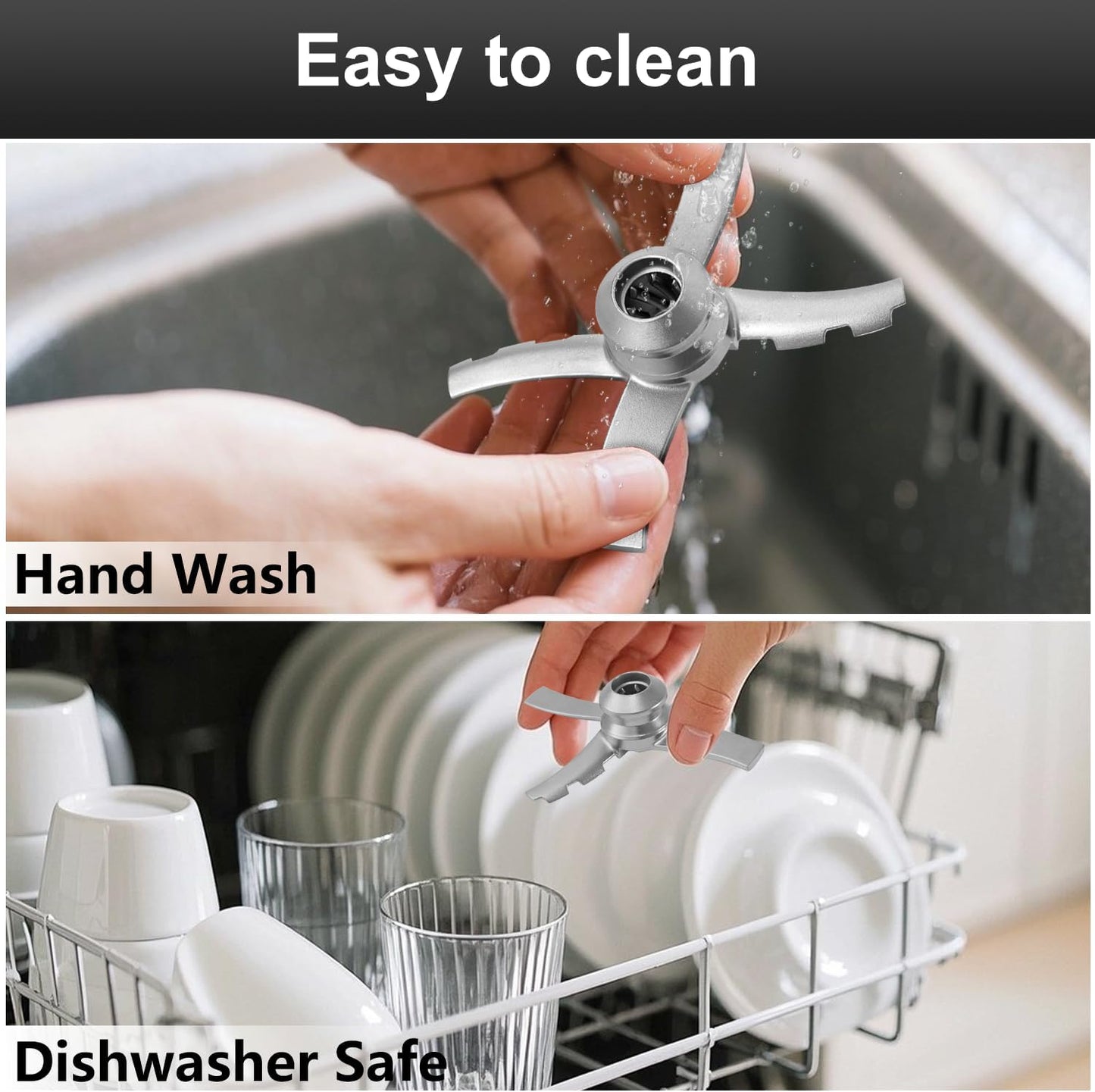 Replacement Paddle Blade for Ninja Creami NC300 NC299AMZ NC301 CN305A Series Ice Cream Makers, Sorbet Milkshakes Frozen Yogurt Creamy Icecream Creamer Machine Stainless Steel Accessories Mixing Parts