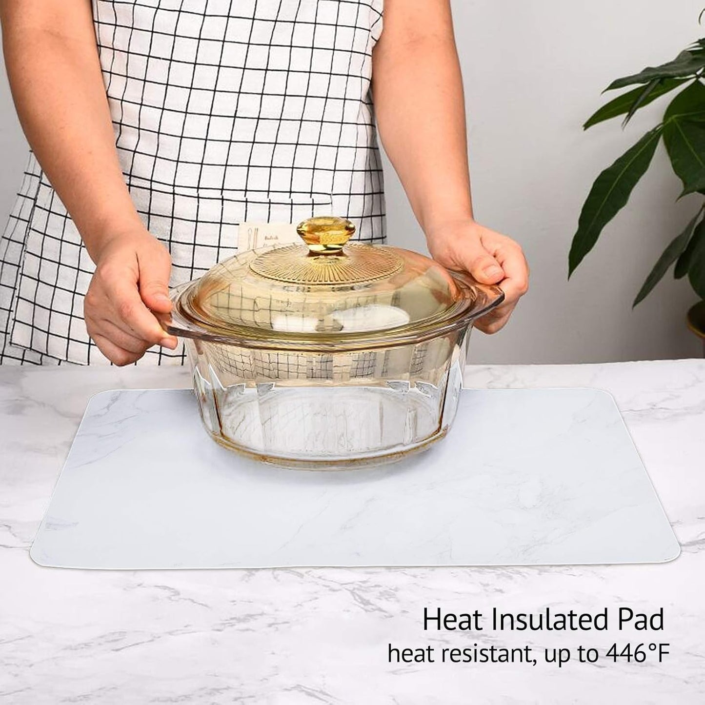 Gartful Silicone Mats for Kitchen Counter, Thicker 0.06", 25 x 17 inches Multipurpose Table Mat, Silicone Pad Desk Work Mat, Nonstick Nonskid Heat-Resistant Pad, Placemat, Semitransparent