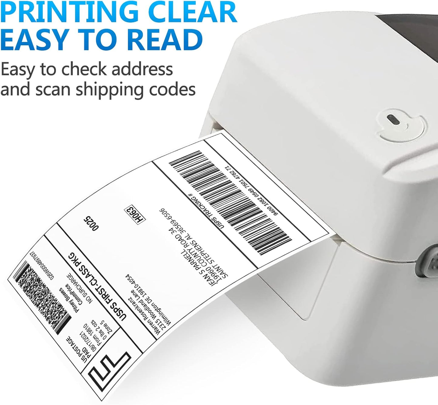 FungLam 80 Rolls 4x6 Direct Thermal Shipping Labels, 250 Labels Per Roll, 1" Core, Perforated, White Mailing Postage Shipping Label Compatible with Zebra 2844 ZP-450 ZP-500 ZP-505