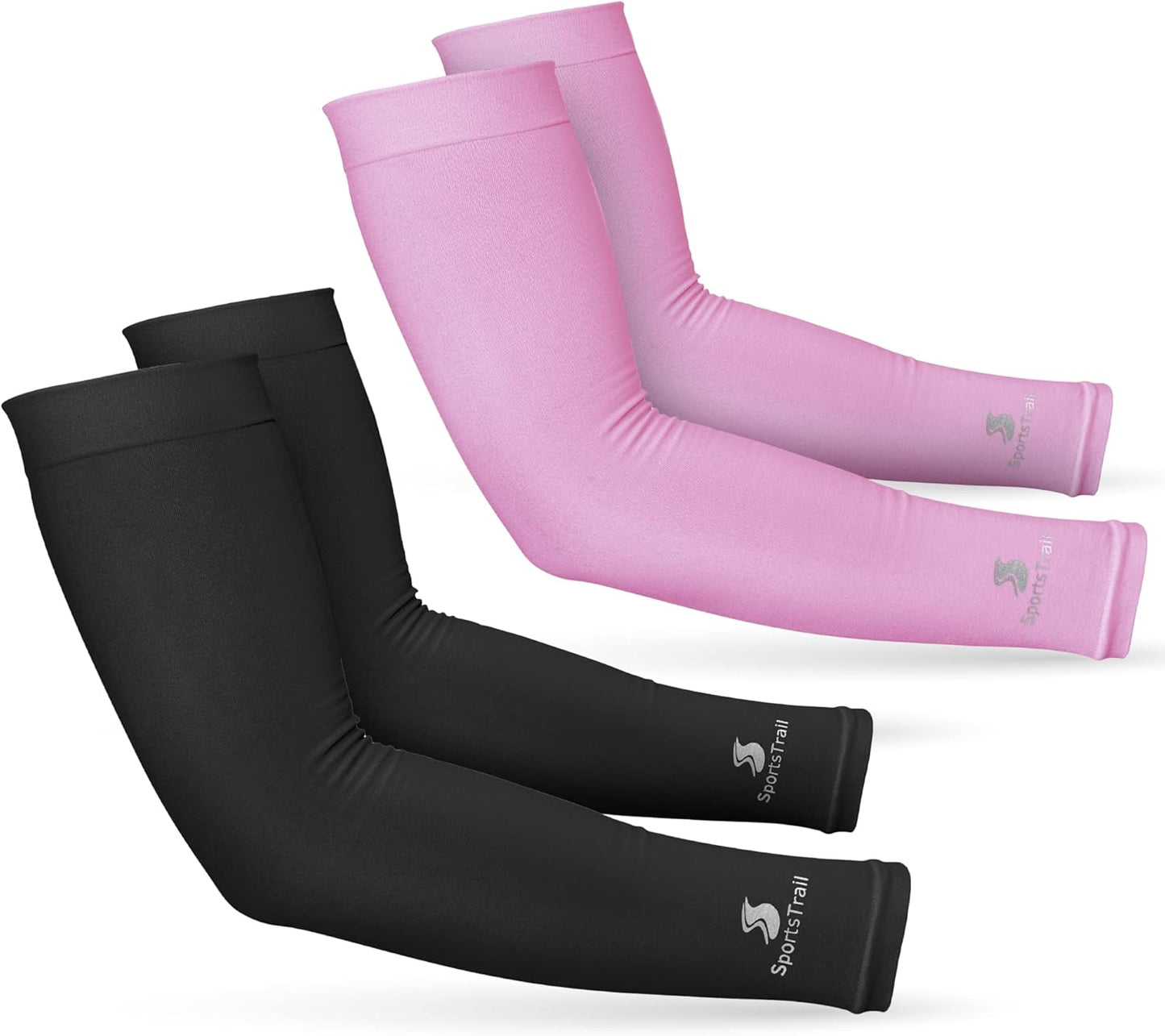 SportsTrail Cooling Arm Sleeves for Men & Women – Breathable, UV Sun Protection, Sports Arm Sleeves for Women, Men & Youth