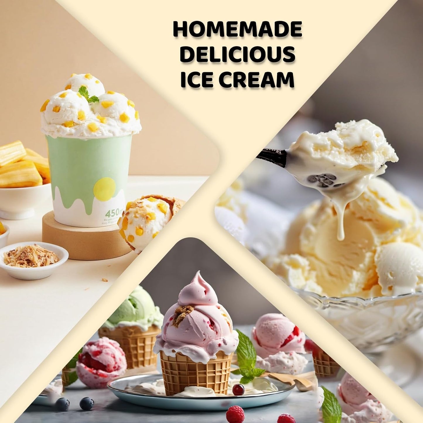 2-Pack CREAMi Pints and Lids for Ninja Swirl - Replacement Containers Compatible with NC700 Series Ice Cream Maker, Dishwasher Safe & BPA-Free Accessories for Ninja CREAMi NC700 Model