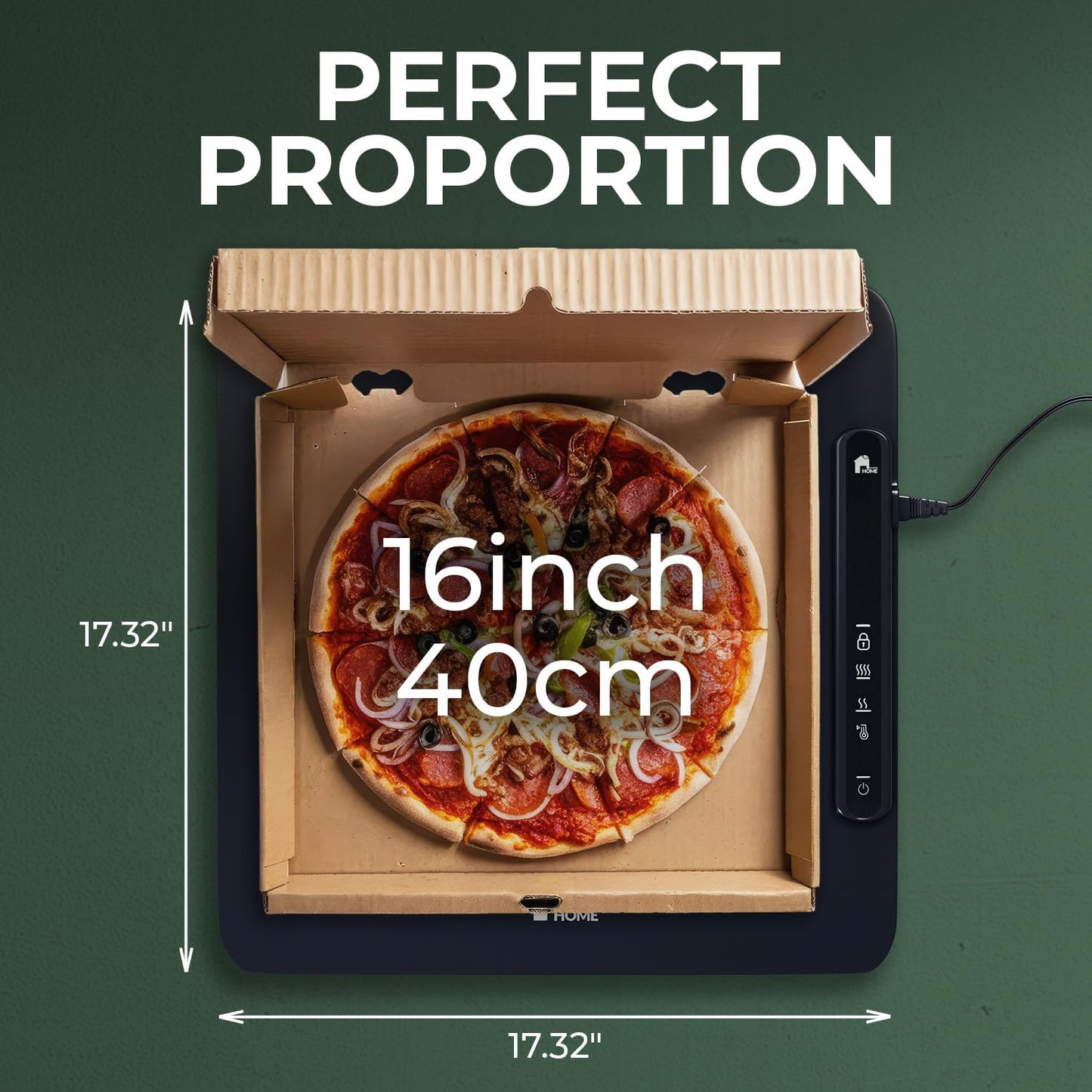 EconoHome Food Warming Mat - Electric Food Warmer - Fast Heating, 3 Heat Levels, Large Surface Area, Constant Temperature - Portable Silicone Warming Tray for Meals