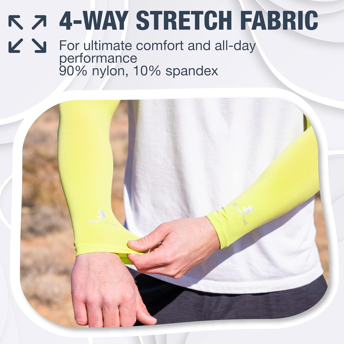 SportsTrail Cooling Arm Sleeves for Men & Women – Breathable, UV Sun Protection, Sports Arm Sleeves for Women, Men & Youth