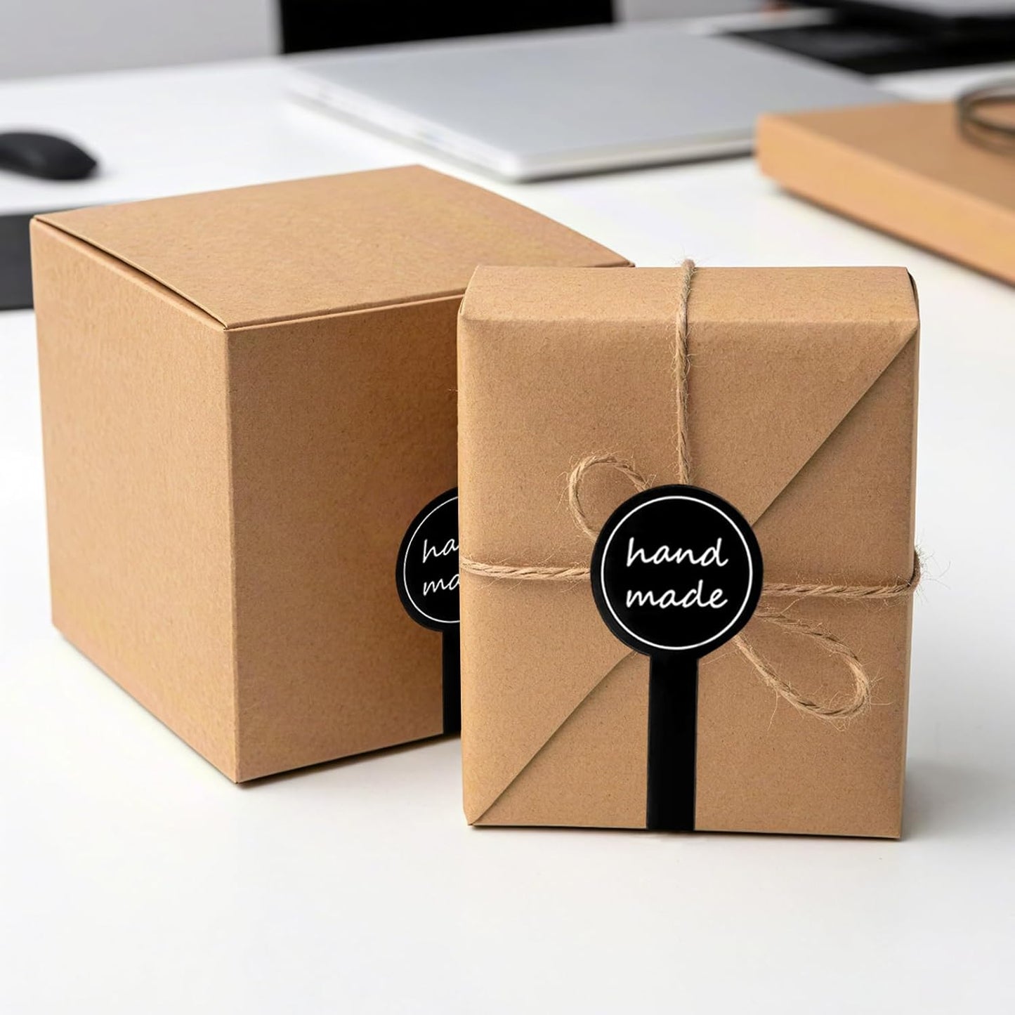 300 Pcs Handmade Stickers for Bakery Packaging – Black Self-Adhesive Food Labels for Homemade Baking, Tamper-Proof Seal Stickers