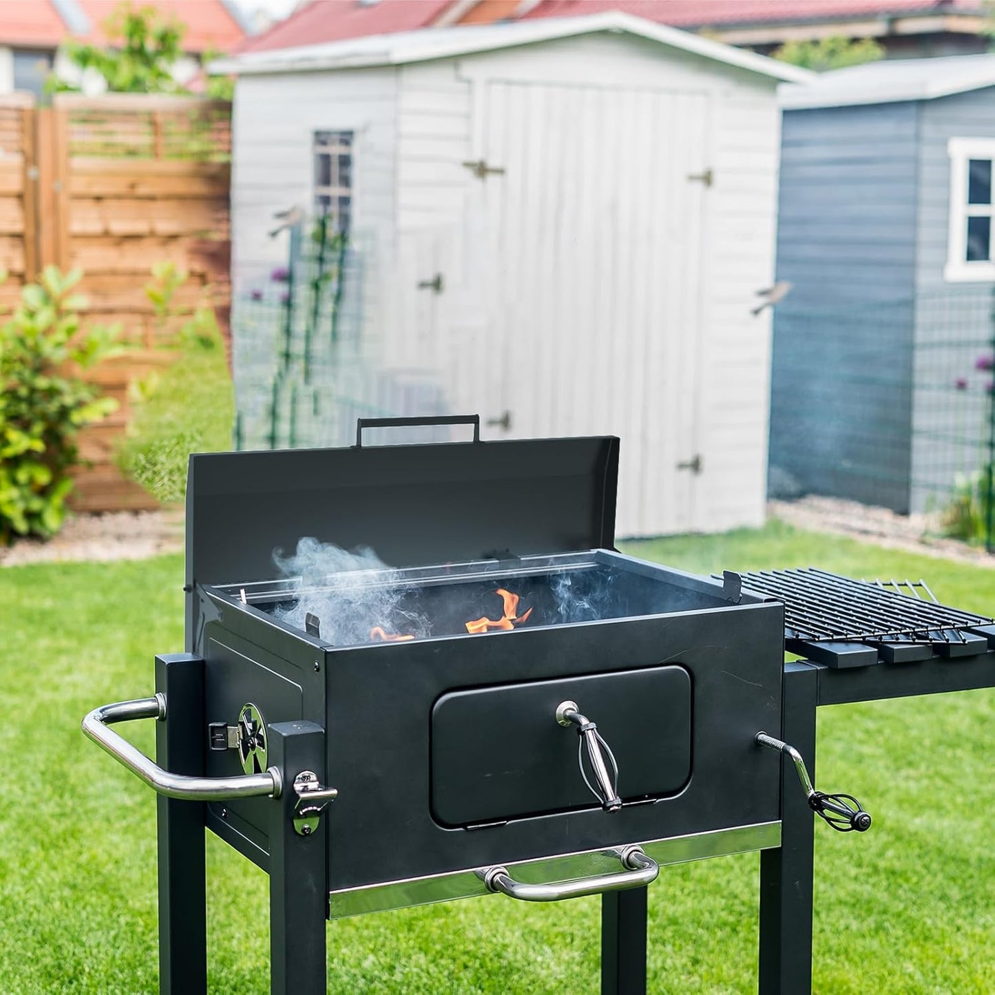 Griddle Cover 36 inch for Blackstone, Matte Texture Aluminum Grill lid for Blackstone, Powder-Coated, Suitable for 36 Griddle Grill Cover (Hinged Lid)