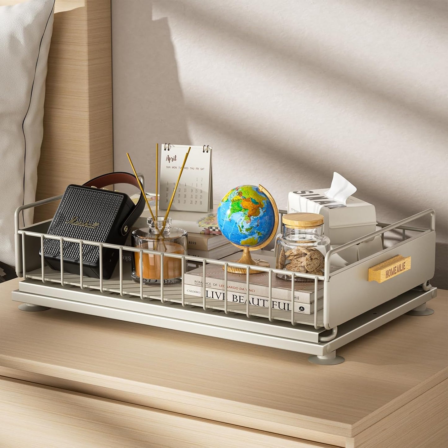 Under Sink Organizer, 2 Packs Under Sink Organizers and Storage, Slide Out Pull Out Cabinet Organizer Shelf with Metal Drawers for Kitchen Bathroom Pantry, Gray