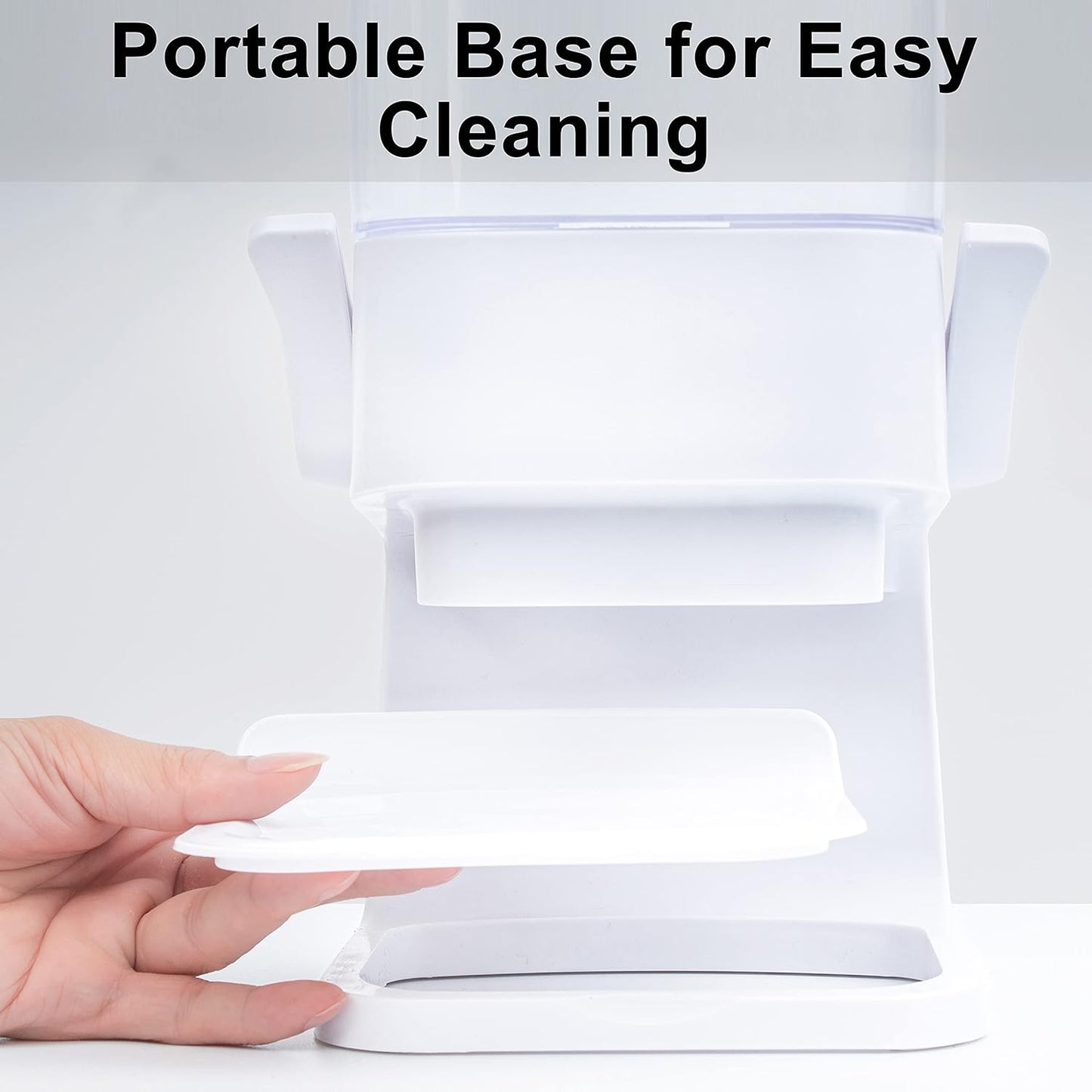 Cereal Dispenser Countertop 2Pc, Cereal Containers Storage, 5L Organization and Storage Containers for Kitchen, Dry Food Dispenser for Rice, Grains, Nuts, Snack,Oatmeal, Pet food, White