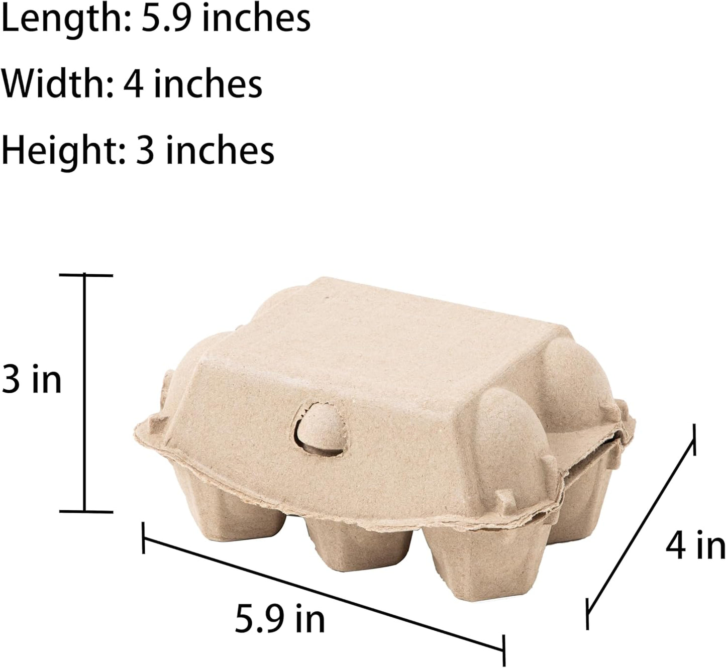 40 Pack Egg Cartons Cheap Bulk, 6 Count Egg Storage Containers Holder, Sturdy Natural Pulp Material Perfect for Storing Extra Eggs