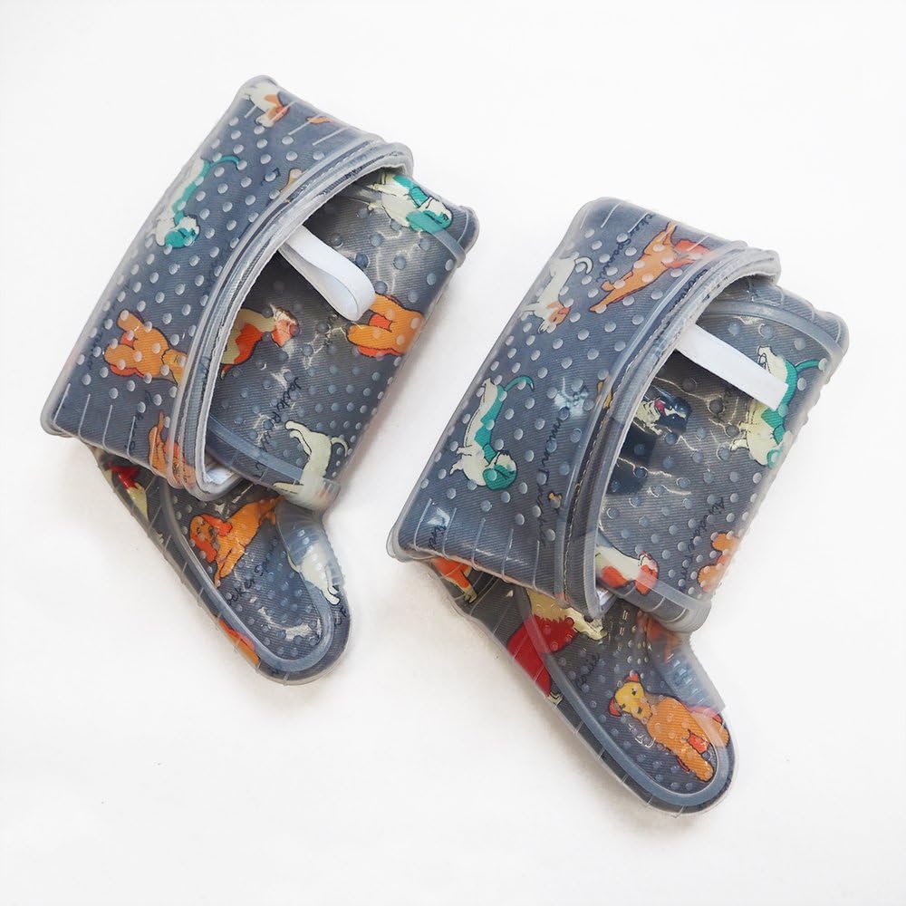 Oven Mitts Set of 2 with Transparent Clear Silicone Shell and Nice Dog Printing Cotton Lining, Heat Resistant to 500 F Kitchen Oven Gloves Pot Holder for Cooking (Gray)