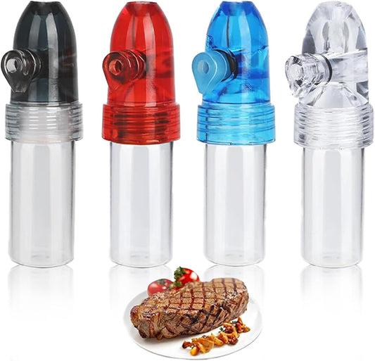 Mini Salt and Pepper Shakers Spice Storage for Outdoor Activities Traveling Cooking (2.67" x 0.59")