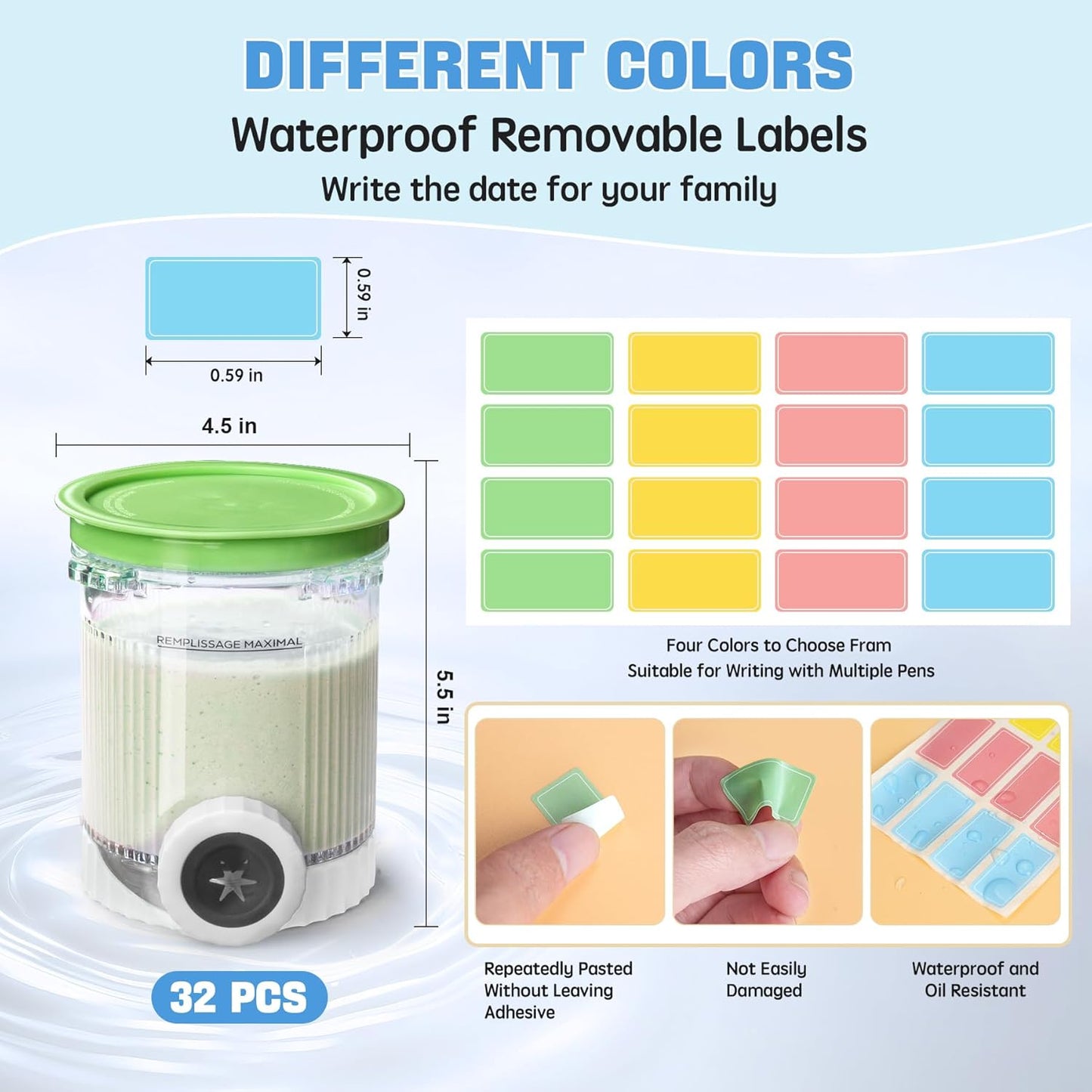 2 Pack Creami Swirl Pints & Lids for Ninja, Compatible with NC700 Series Ninja Swirl Ice Cream & Soft Serve Makers, with 2 Spoons & 32 Writable Labels, BPA-Free & Dishwasher Safe, Green