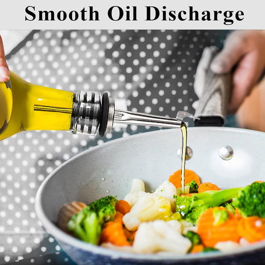 6 Pack Oil Pourers With Flip Top, Olive Oil Dispenser, Liquor Bottle Pourer Spouts, Speed Pour for 3/4" Bottle Mouth