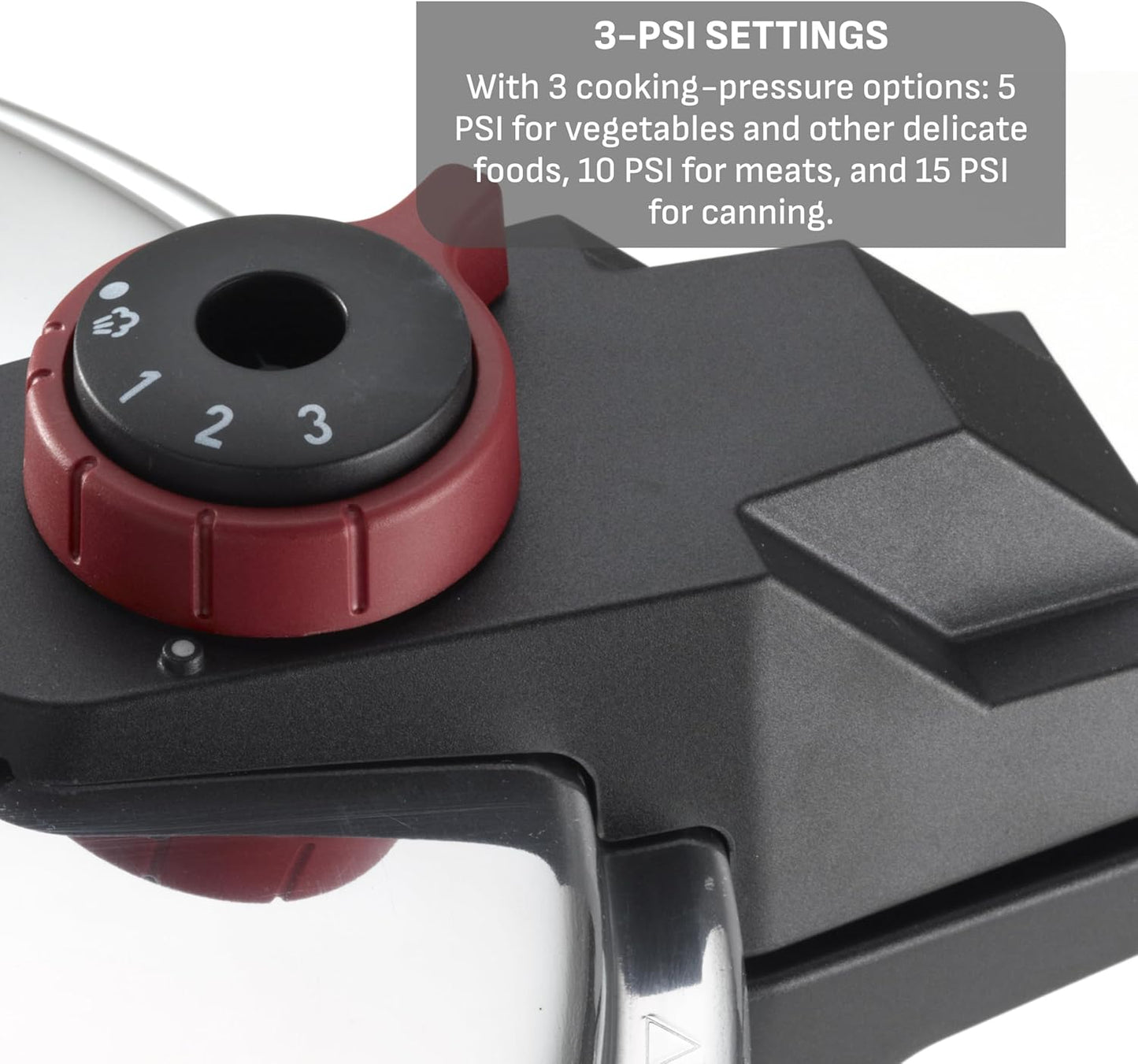 T-fal Pressure Cooker Aluminum Pressure Canner, 22 Quart, 3 PSI Settings, Cookware, Pots and Pans, Large Capacity, Cooling Racks, Recipe Booket, Canning Vegetables, Meats, Poultry, Seafood, Silver