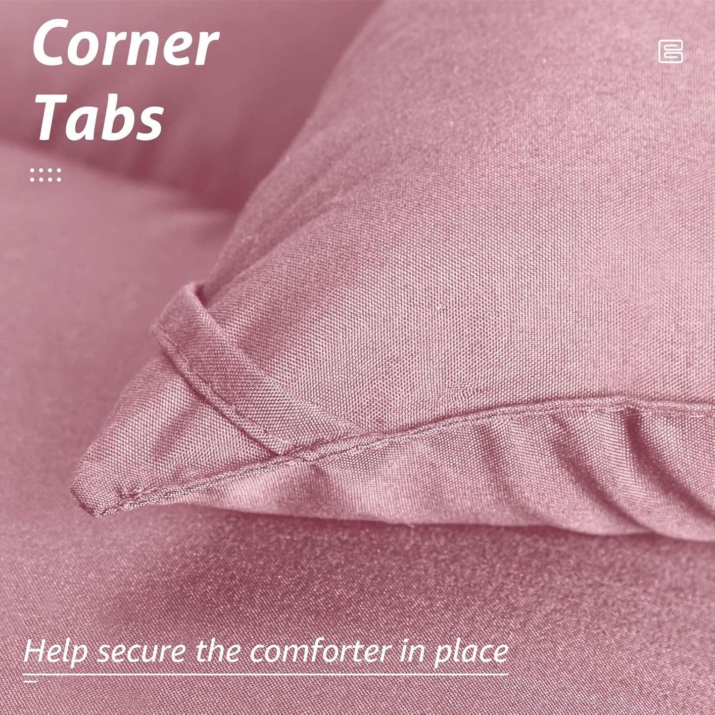 HYLEORY All Season King Size Bed Comforter - Cooling Down Alternative Quilted Duvet Insert with Corner Tabs - Winter Warm - Machine Washable - Pink