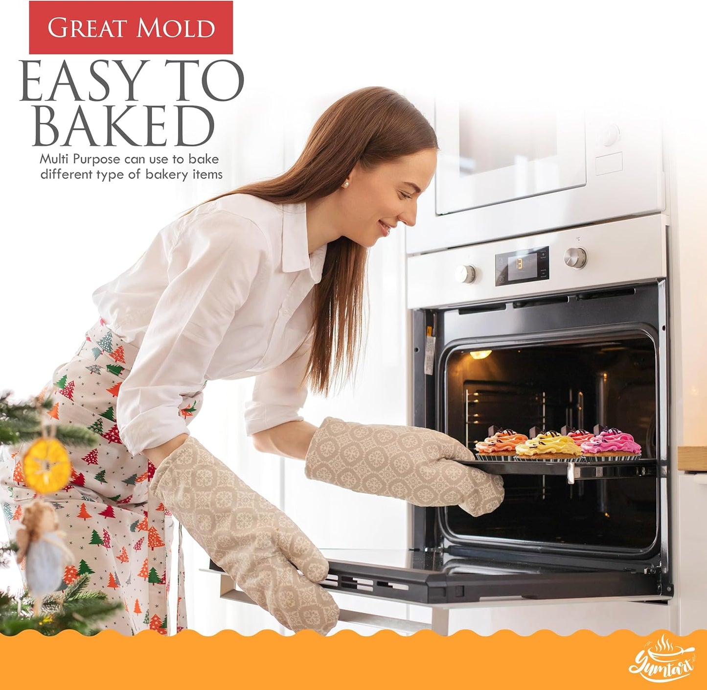 Bundle Pack 9" and 4" Mini Tart and Quiche Pan Combo, False Bottom, Deep Fluted Tart and Quiche with Removable Bottom - Non-Stick