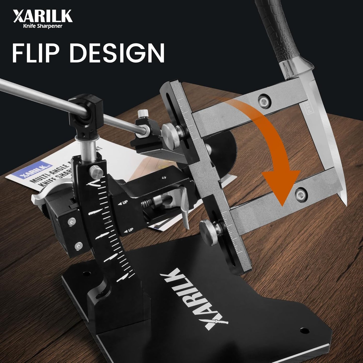 GEN3 Guided Knife Sharpening System, Aluminium | Professional knife sharpener, Knife Sharpening Kit W / 3 Al Plates Diamond (320#, 800#, 2000#) for For Hunting & Kitchen Knives