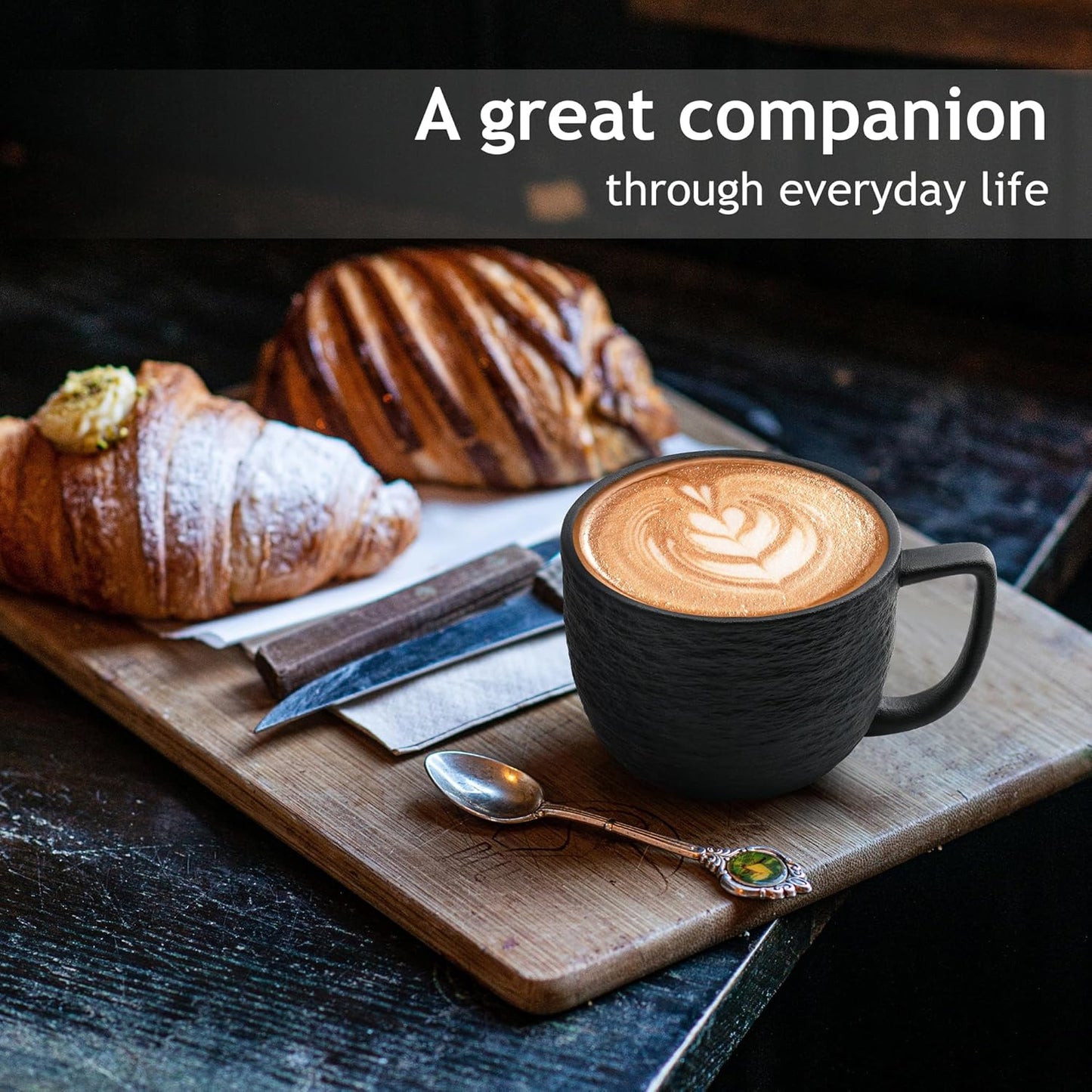 MIAMIO – 15 oz Coffee Mugs/Mug Set of 4 - Ceramic Mug for Coffee, Latte, Cappuccino, and Tea - Oasis Collection