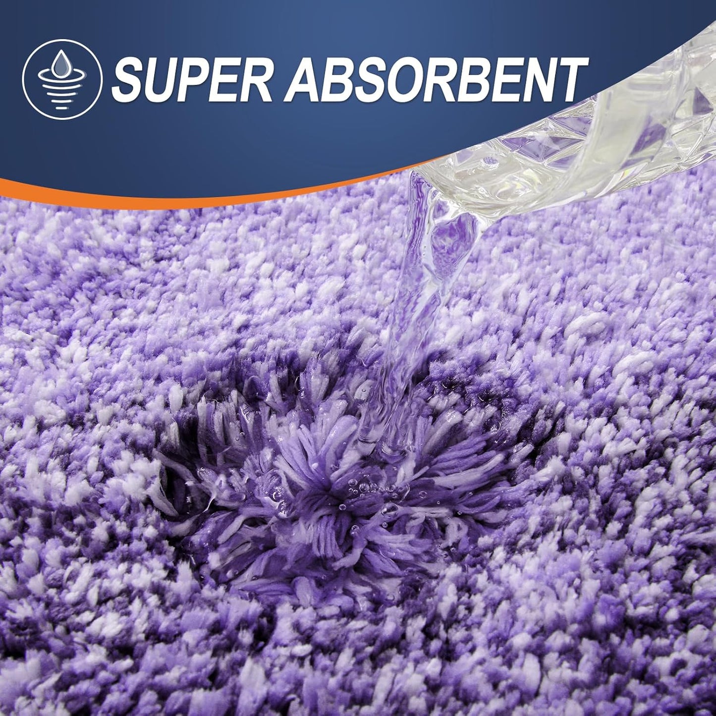 OLANLY Bathroom Rugs Mat 36x24, Extra Soft Absorbent Microfiber Bath Rugs, Rubber Backing, Quick Dry, Machine Washable Bath Mats for Bathroom Floor, Tub and Shower, Home Decor Accessories, Violet