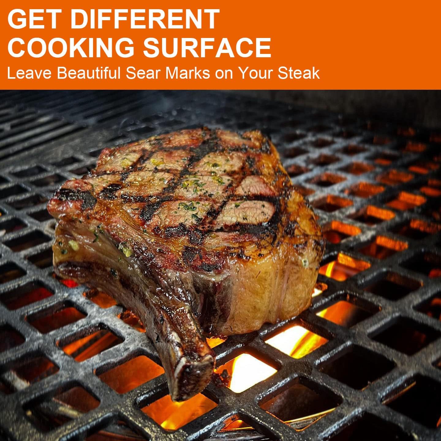 7670 Dual Sided Sear Grate for Weber Crafted, Replacement for Weber Genesis II 300/400 Series Genesis 2022 SX-325S S-325S E-325S EX-325S, Genesis II E-310 S-310 E-330 S335 E-410 S-410 E-435 Grills