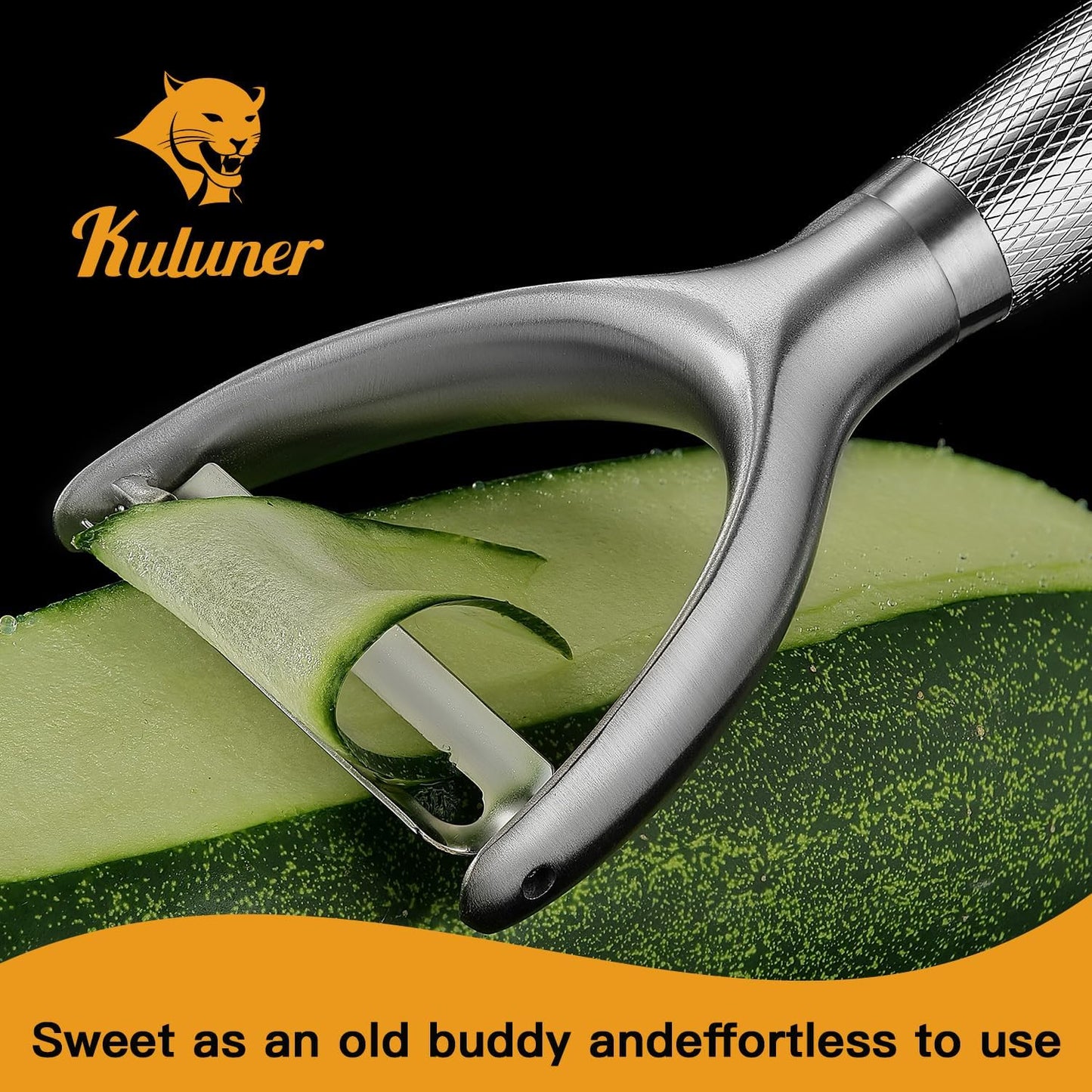 Y-Type Vegetable Peeler, Silver Chrome Finish, 304 Stainless Steel Blade, Ultra Sharp Potato Peeler for Apples, Carrots, Heavy Duty Kitchen Peeler