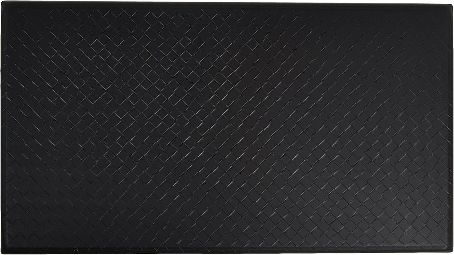 Amazon Basics Anti-Fatigue Standing Mat, Non-Slip, Comfort Mat for Home and Office, 20W x 36L x 0.6Th in, Black, 1-Pack
