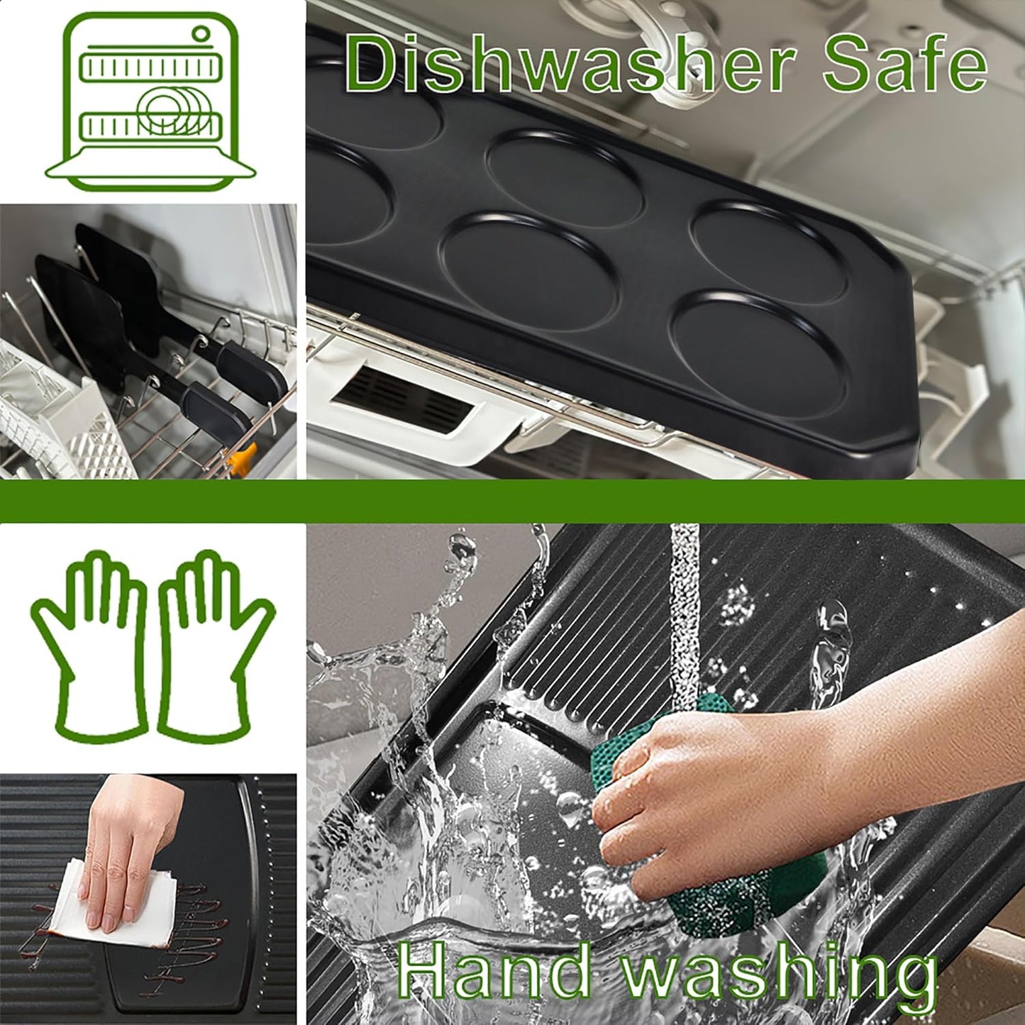 TAMARIT 8-Person Raclette Grill, Electric Party Grill with Nonstick grill & crepe Plates, 8 Pans & Spatulas, 1500W (Indoor), Stainless Steel