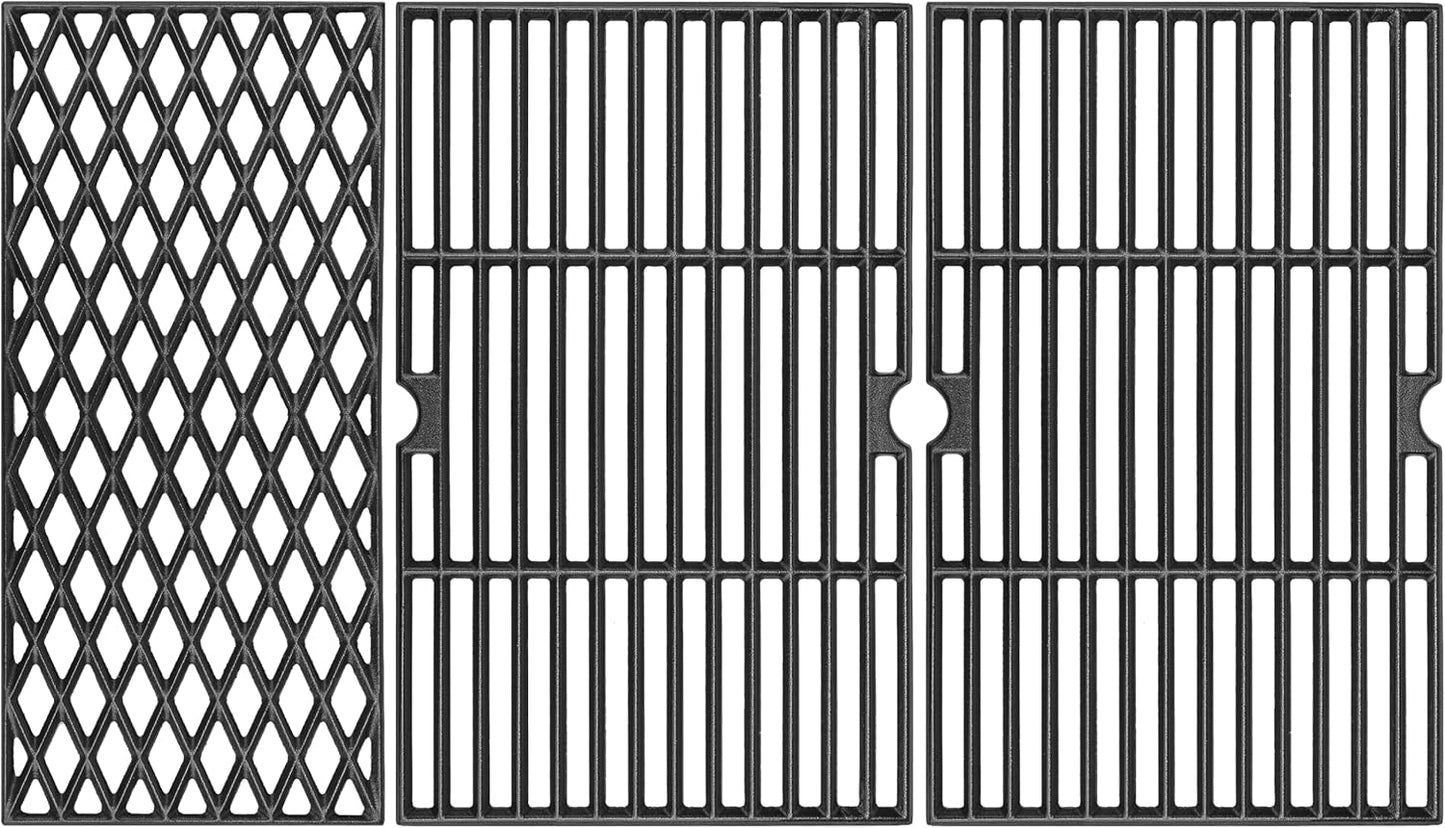 Uniflasy Cast Iron Cooking Grates for Dyna glo DGH474CRP DGH483CRP DGF493BNP DGF493PNP-D DGB495SDP DGB495SDP-D DGB493SPB DGB463CNP DGB494SPB 70-01-911 70-02-656 Cooking Grid Replacement Part Kit