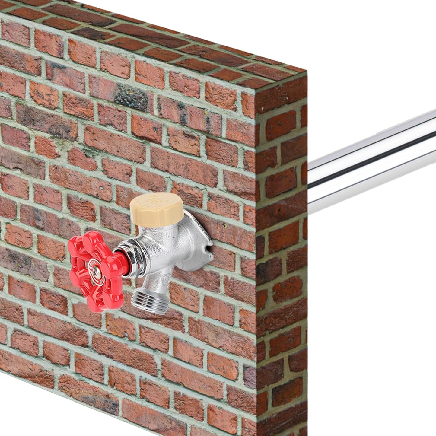 Hromee 12 Inch Frost Free Sillcock, 1/2 Inch Push-to-Connect x 3/4 Inch MHT, No Lead Brass Frost Proof Outdoor Faucet Bib with Backflow Preventer