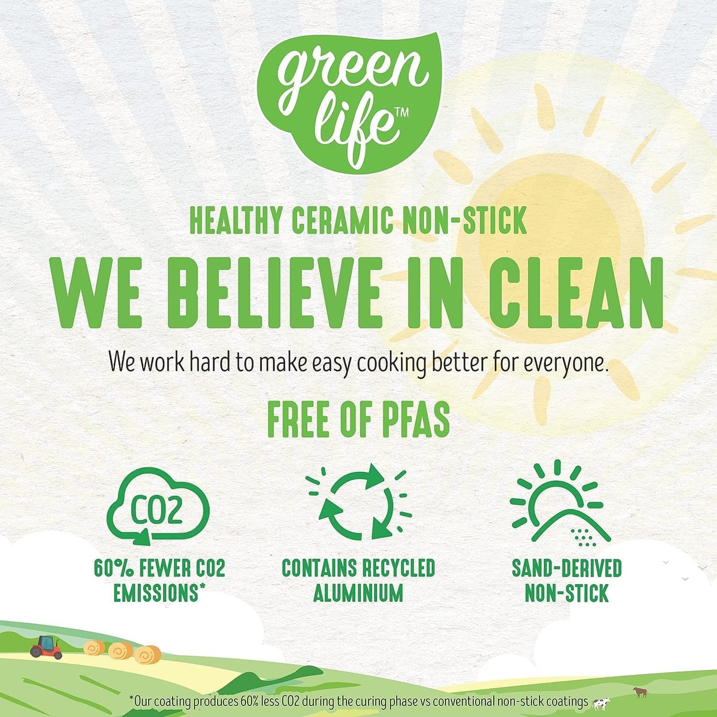 GreenLife 16 Piece Nonstick Cookware Set, Soft Grip Non-Toxic PFAS-Free Ceramic Pots & Pans, Dishwasher & Oven Safe, Frying, Sauce, Saute, Utensils, Glass Lids, Stay-Cool Handles, Wobble Free, Pink