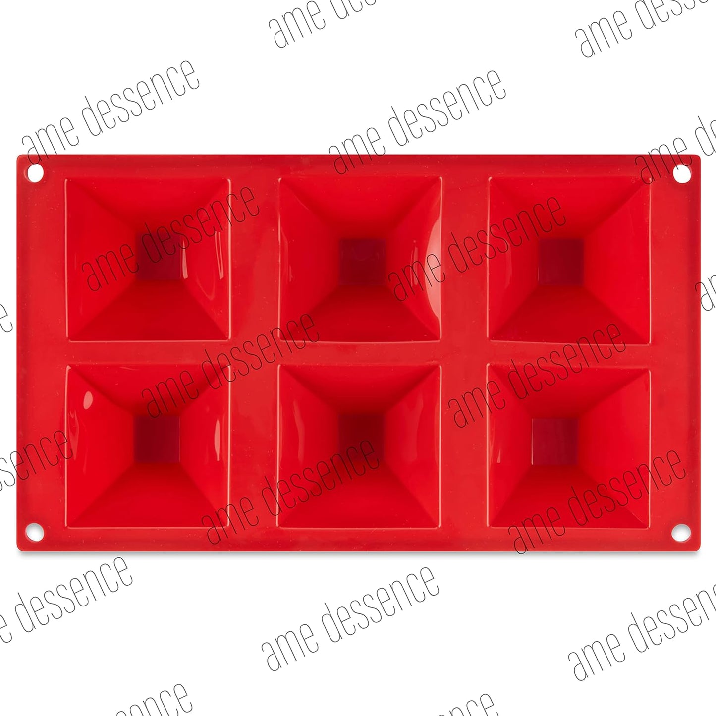 AME D'ESSENCE Pyramid Shaped Silicone Baking Mold - Non-Stick, Flexible, 6-Cup Capacity (3 oz), Reusable and Food-Grade - Perfect for Pyramid-Shaped Cakes, Brownies, and More!