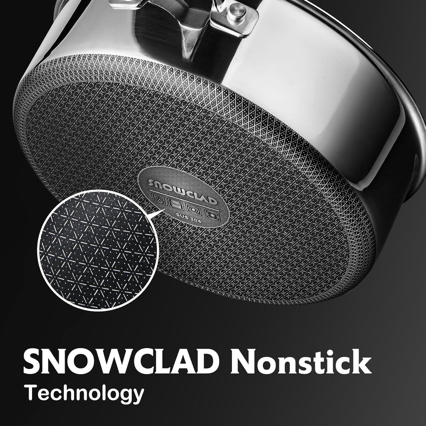 Saute Pan Set,Hybrid Non Stick 5 Quart Everyday pan,10 inch skillet,8 inch skillet,Chicken Fryer, PFOA Free Cookware,Deep Frying Pans with Lid,Dishwasher and Oven Safe,Works on All Cooktops