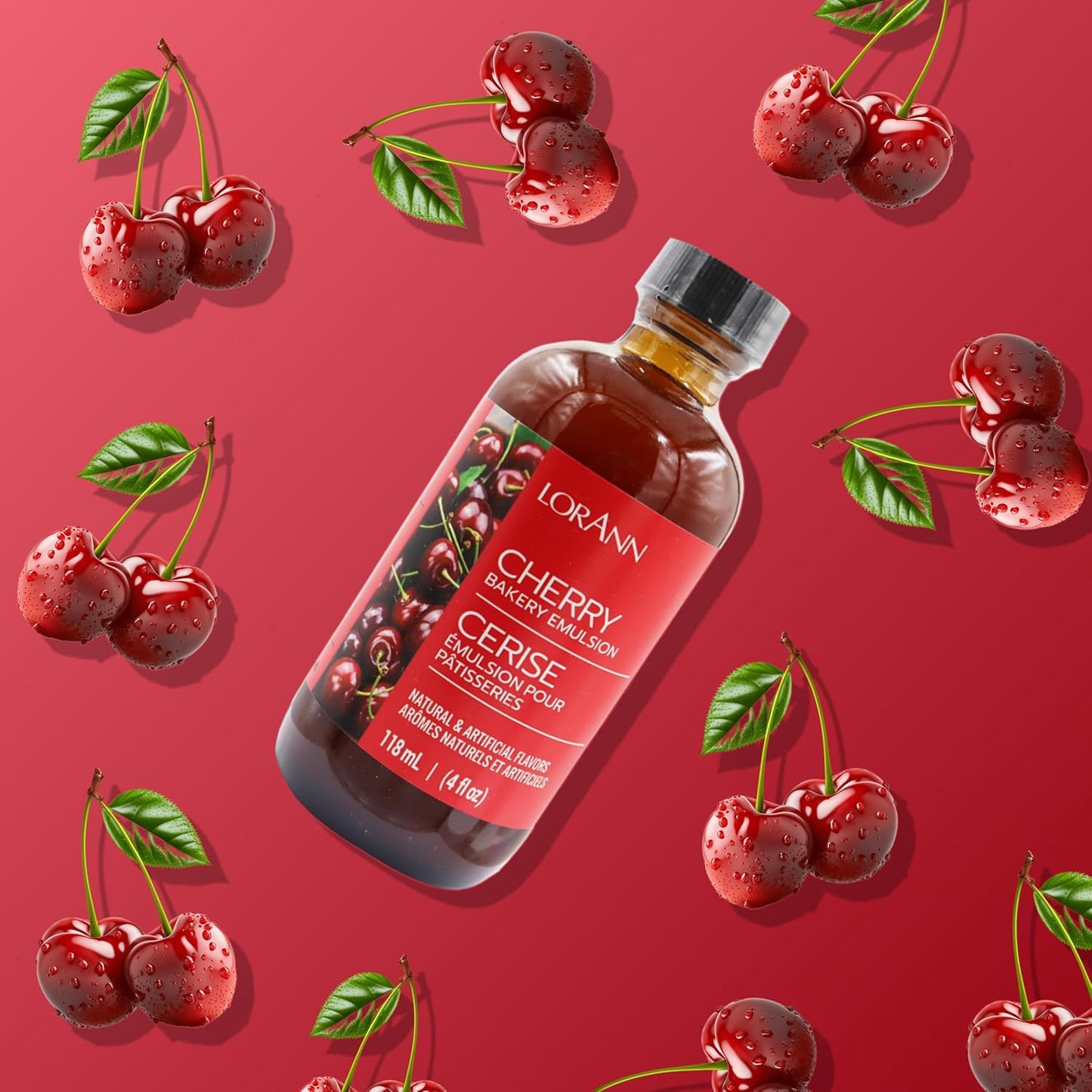 Lorann Oils Cherry Bakery Emulsion: Authentic Cherry Flavor, Perfect for Enhancing Fruit Undertones in Baked Goods, Gluten-Free, Keto-Friendly, Cherry Extract Alternative Essential for Your Kitchen