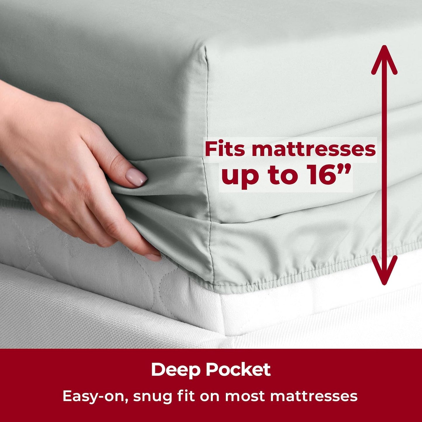 Mellanni Twin Sheets Set - 3 PC Iconic Collection Bedding - Hotel Luxury, Extra Soft, Cooling Bed Sheets - Wrinkle, Fade, Stain Resistant (Twin, Spa Mint)