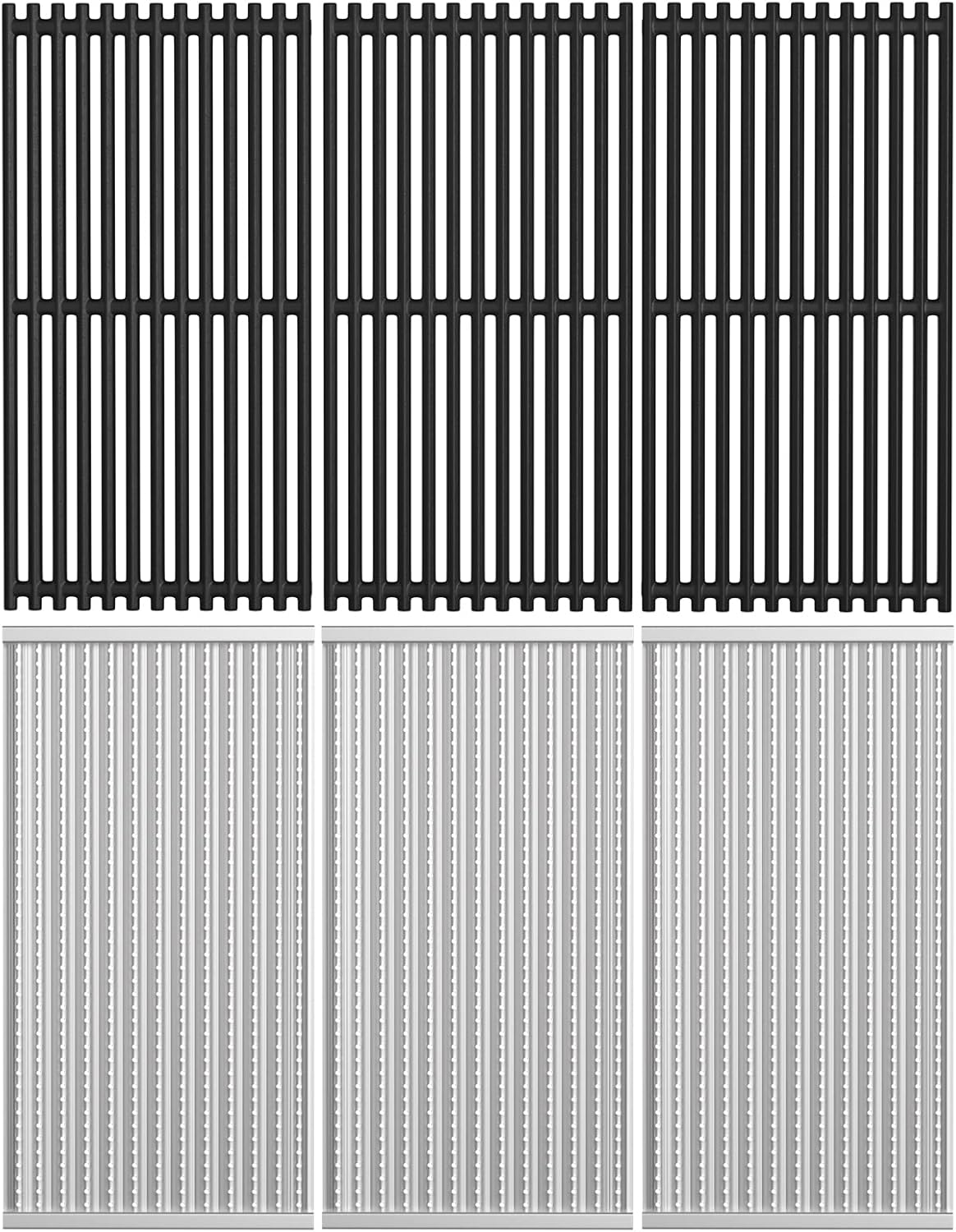 Cooking Grates and Emitter Plates Replacement Parts for Charbroil Commercial TRU-Infrared 4 Burner Grills 463242715 463242716 463276016 466242715 G533-0009-W1 G533-2200-W1 17" x 9 1/2" Grill Grid