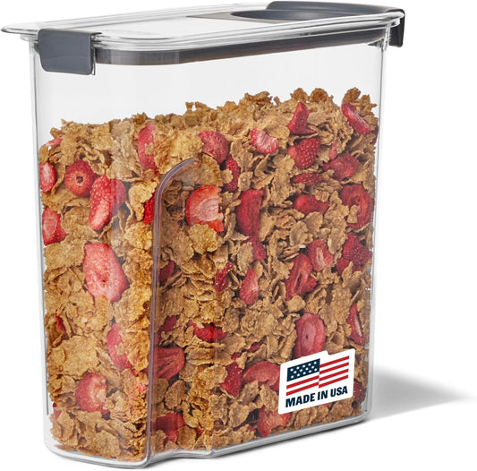 Rubbermaid Brilliance Airtight Cereal Food Storage Container, Shatterproof, BPA-Free and Dishwasher-Safe, 32oz Capacity