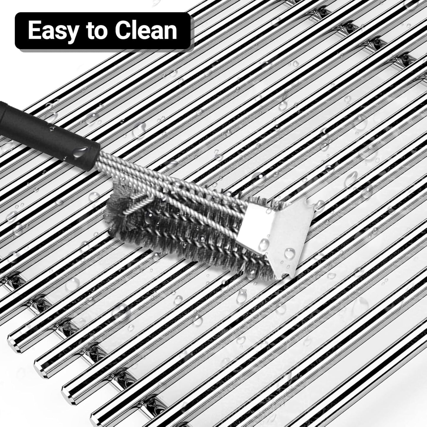 7637 Stainless Steel Grill Parts for Weber Spirit E210, 17.5 Inch Cooking Grates for Weber Spirit E210, E220, S210, S220 with Front Control, Replacement Parts for Weber Spirit 200 & GS4 Spirit II E210