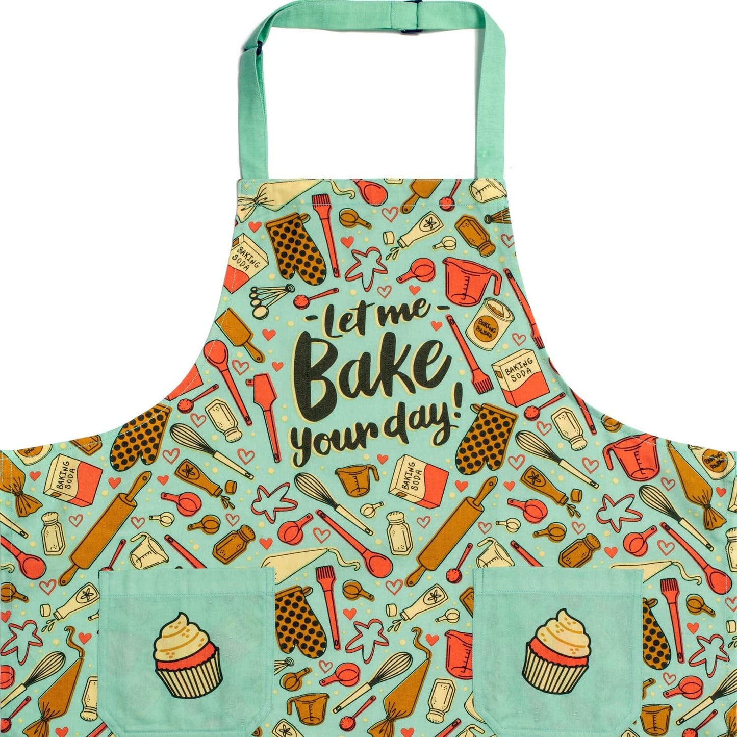 Lavley Christmas Baking Aprons - Funny kitchen gift for men, women and kids - 100% cotton adjustable apron for holiday bakers