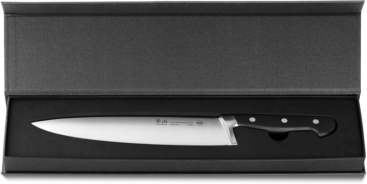 Cangshan V2 Series 59182 German Steel Forged Chef Knife, 9.5-Inch