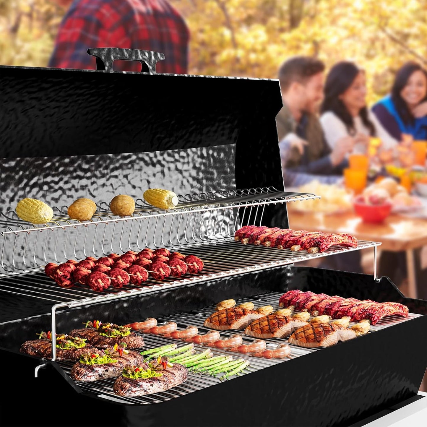 16 15/16 Inch Cooking Grates for Charbroil Advantage 463343015, 463344015, 463344116, G421-0008-W1 Advantage 3 Burner Gas 2 Coal Parts 463340516, Tru Infrared 463336016 Replacement Parts